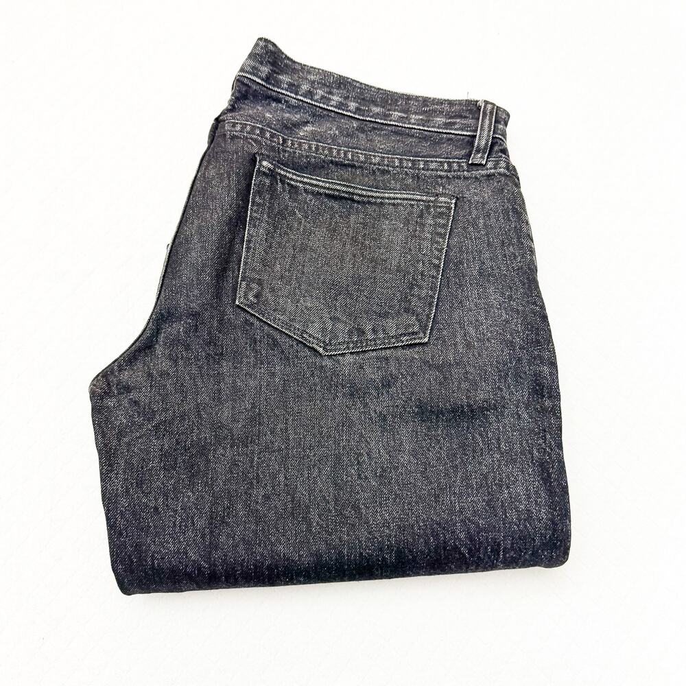 Simon Miller Hiko Wide Crop LW005 Wide-leg Raw Hem Two-Tone Jeans Navy Size 30